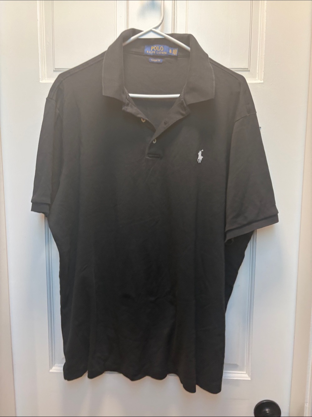 Polo by Ralph Lauren Men's Black Polo with White Pony